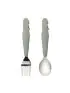 Big Kids Spoon/Fork Set - Alligator/Sage