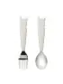 Big Kids Spoon/Fork Set - Llama/Cream
