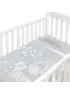 Percale Crib Sheet Printed - Bunny Grey