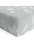 Percale Crib Sheet Printed - Bunny Grey