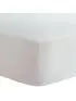 Flannel Playpen Fitted Sheet - White