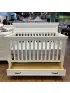 Langford 4 in 1 Crib with Storage Drawer - Warm White Open Box