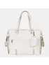 Leatherette Changing Bag with Zips - Off White