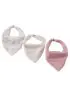 Muslin Bandana Bibs 3 Pack - Pink