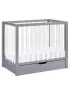 Colby 4 - In - 1 Convertible Mini Crib With Trundle Grey White