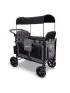 W4 LUXE Premium Quad Stroller - Charcoal Gray with Black Frame