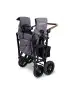 W4 LUXE Premium Quad Stroller - Charcoal Gray with Black Frame