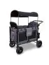W4 LUXE Premium Quad Stroller - Charcoal Gray with Black Frame