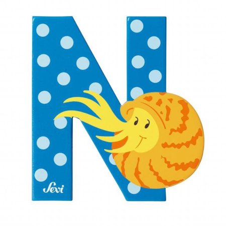 Animal Wooden Letter N