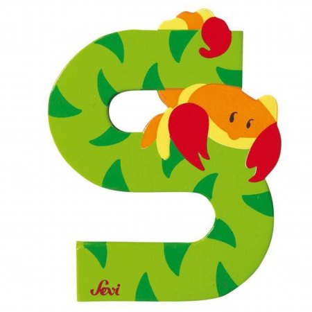 Animal Wooden Letter S