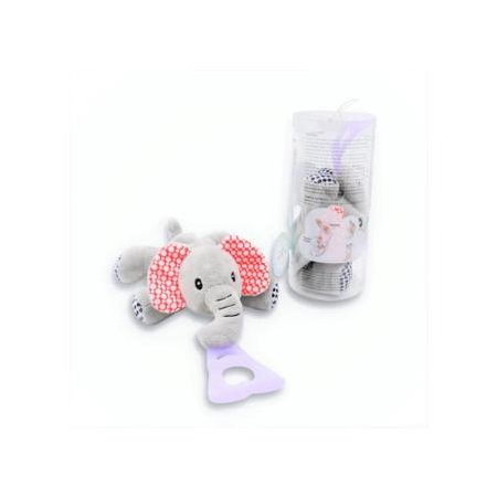 4 In 1 Pacifier holder Plush toy Teether Elephant