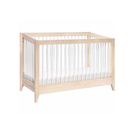 Sprout 4 in 1 Crib with Toddler Rail Washed Natural White