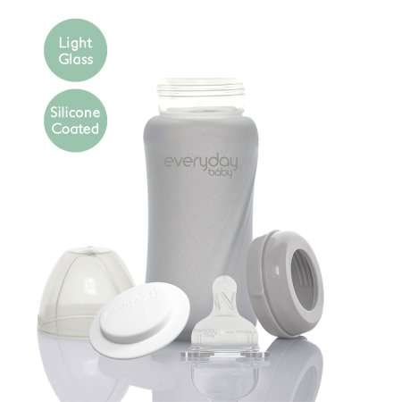 Glass Baby Bottle (240ml) - Quiet Grey