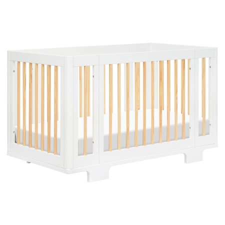 Babyletto Yuzu 8 in 1 Convertible Crib with All Stages Conversion Kit - White/Natural