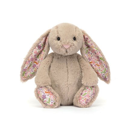 Jellycat Beige Bunny Original - Floral Ears BPM3BM	670983159806 Tjskids.com