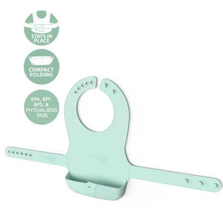 Silicone Baby Bib - Mint Green