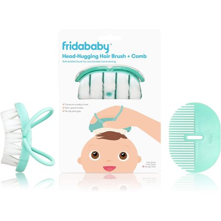 Head-Hugging Hairbrush + Comb Set