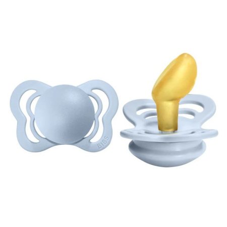Couture Natural Rubber Pacifier 2 Pack - Baby Blue