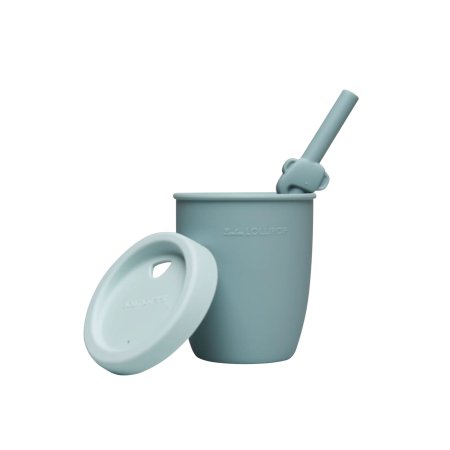 Loulou Lollipop	Kids' Cup With Straw - Elephant	TCUP-003-BLU 825754017995 Tjskids.com
