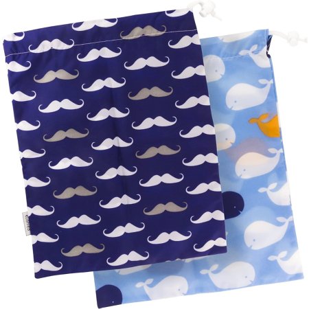 On The Go Wet Bags 2 Pack Large - Boy by Kushies