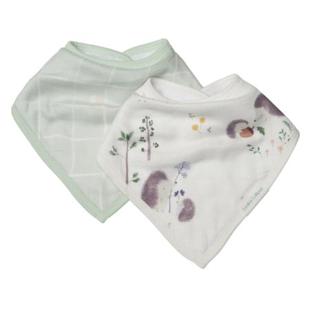 Loulou Lollipop Bandana Bib 2 Pack Hedgehogs