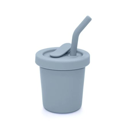 Nouka Silicone Straw Cup 6 oz Lily Blue