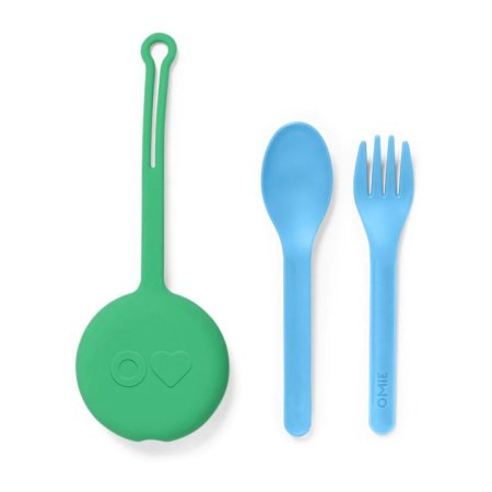 Omie Life OmiePod Spoon & Fork Set Mint Green 
