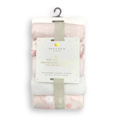 Piccolo Bambino 10 Pack Washcloth Set Pink
