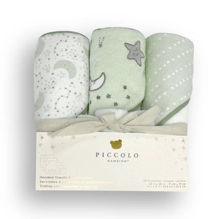 Piccolo Bambino 6 Pack Towel & Washcloth Set Green