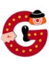 Clown Wooden Letter - G