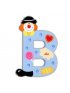 Clown Wooden Letter - B