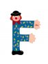 Clown Wooden Letter - F
