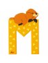 Animal Wooden Letter - M