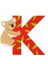 Animal Wooden Letter - K