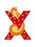 Animal Wooden Letter - X