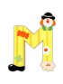 Clown Wooden Letter M