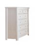 Cristallo 5 Drawer Dresser - Vintage White