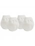 Organic Jersey Mitten - White