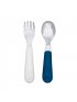 On the Go Fork & Spoon with Travel Case - Navy