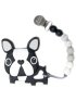 Boston Terrier Silicone Teether Holder Set