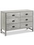 Fairway 6 Drawer Double Dresser - Cottage Grey