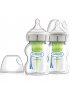 Options+ Wide Neck Glass Bottle 2 Pack 5oz