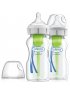 Options+ Wide Neck Glass Bottle 2 Pack 9oz
