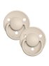 De Lux Silicone One Size Pacifier 2 Pack - Vanilla