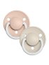 De Lux Silicone Pacifier One Size 2 Pack - Blush Glow/Vanilla Glow
