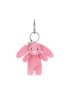 Bashful Bunny Pink Bag Charm