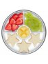 Stick & Stay Divided Plate - Grey