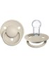 De Lux Silicone One Size Pacifier 2 Pack - Vanilla