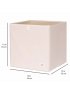 Recycled Fabric Storage Cube - Solid Cream