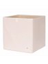 Recycled Fabric Storage Cube - Solid Cream